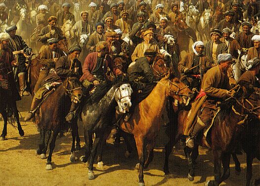 turkmenische Reiterhorde